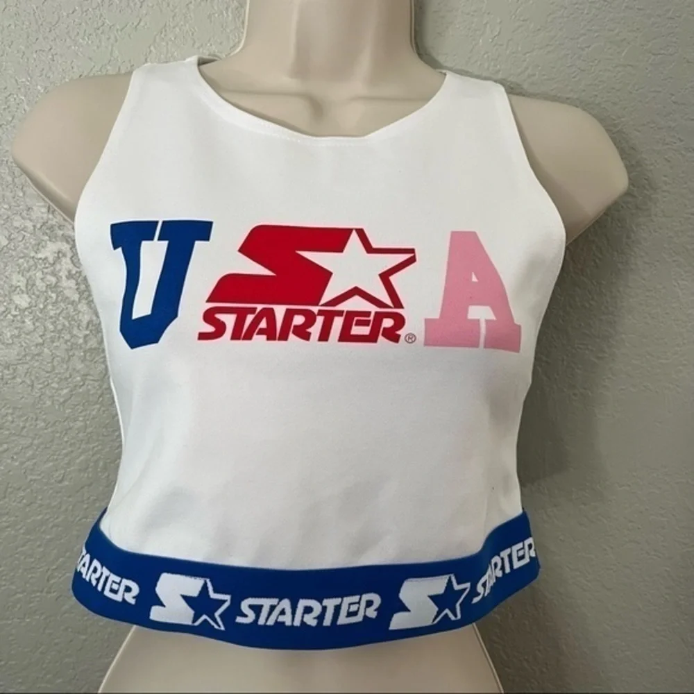 Zara & Starter Limited Edition Crop Top Women’s Size Large USA Logo